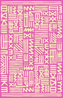 Halı ve banyo paspası Boho stili kabile tasarımı deseni.