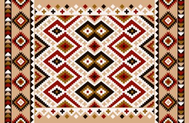 Halı banyosu ve Rug Boho tarzı etnik tasarım desenleri.