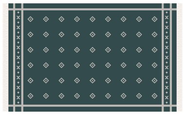 Halı banyosu ve Rug Boho tarzı etnik tasarım desenleri.