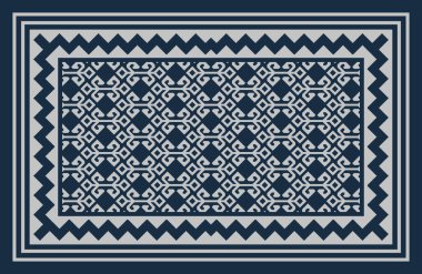 Halı banyosu ve Rug Boho tarzı etnik tasarım desenleri.