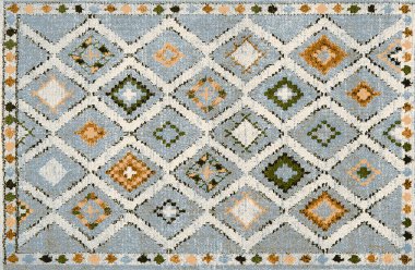 Halı banyosu ve Rug Boho tarzı etnik tasarım desenleri.