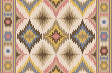 Halı banyosu ve Rug Boho tarzı etnik tasarım desenleri.