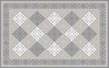 Halı banyosu ve Rug Boho tarzı etnik tasarım desenleri.