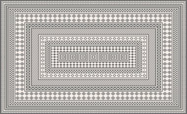 Halı banyosu ve Rug Boho tarzı etnik tasarım desenleri.