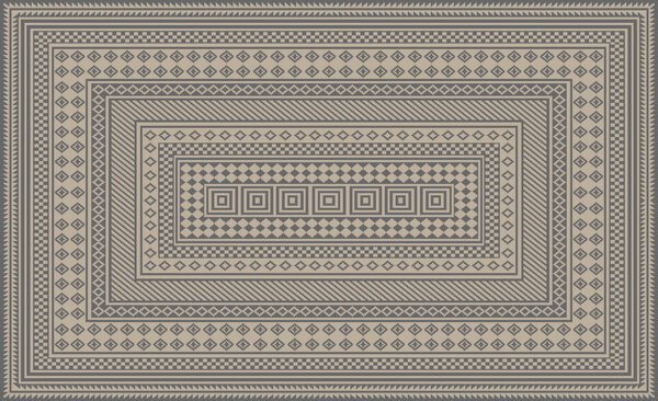 Carpet bathmat and Rug Boho Style ethnic design pattern with distressed texture and effect