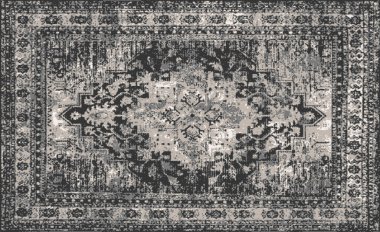 Halı banyosu ve Rug Boho tarzı etnik tasarım desenleri.