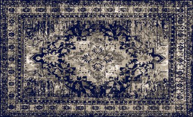 Halı banyosu ve Rug Boho tarzı etnik tasarım desenleri.