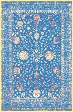 Halı banyosu ve Rug Boho tarzı etnik tasarım desenleri.