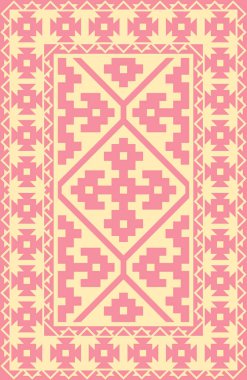 Halı banyosu ve Rug Boho tarzı etnik tasarım desenleri.