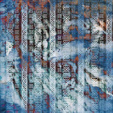 Sıkıntılı dokusu ve rengi olan geometrik tekrarlama deseni