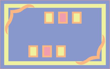 Halı banyosu ve Rug Boho tarzı etnik tasarım desenleri.