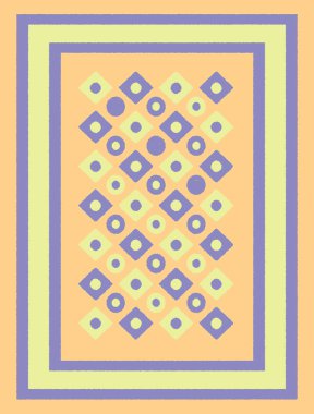 Halı banyosu ve Rug Boho tarzı etnik tasarım desenleri.