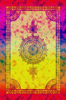 Halı banyosu ve Rug Boho tarzı etnik tasarım desenleri.