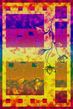 Halı banyosu ve Rug Boho tarzı etnik tasarım desenleri.