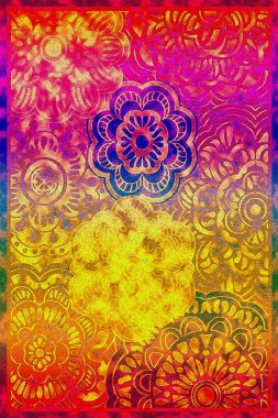 Halı banyosu ve Rug Boho tarzı etnik tasarım desenleri.