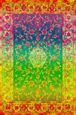 Halı banyosu ve Rug Boho tarzı etnik tasarım desenleri.