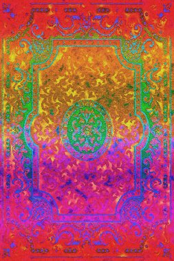 Halı banyosu ve Rug Boho tarzı etnik tasarım desenleri.