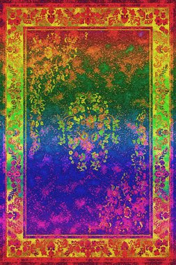 Halı banyosu ve Rug Boho tarzı etnik tasarım desenleri.