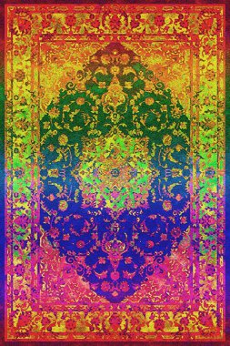 Halı banyosu ve Rug Boho tarzı etnik tasarım desenleri.