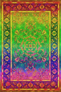 Halı banyosu ve Rug Boho tarzı etnik tasarım desenleri.