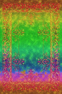 Halı banyosu ve Rug Boho tarzı etnik tasarım desenleri.