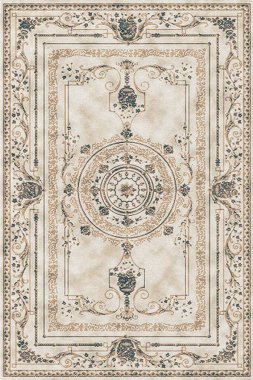 Halı banyosu ve Rug Boho tarzı etnik tasarım desenleri.