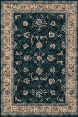 Halı banyosu ve Rug Boho tarzı etnik tasarım desenleri.