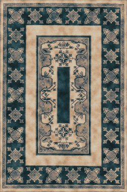 Halı banyosu ve Rug Boho tarzı etnik tasarım desenleri.