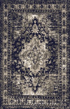 Halı banyosu ve Rug Boho tarzı, dokunmuş doku ve efektli etnik tasarım deseni.