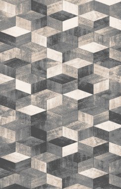 Halı banyosu ve Rug Boho tarzı, dokunmuş doku ve efektli etnik tasarım deseni.