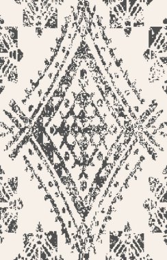 Halı banyosu ve Rug Boho tarzı, dokunmuş doku ve efektli etnik tasarım deseni.