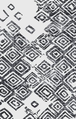 Halı banyosu ve Rug Boho tarzı, dokunmuş doku ve efektli etnik tasarım deseni.