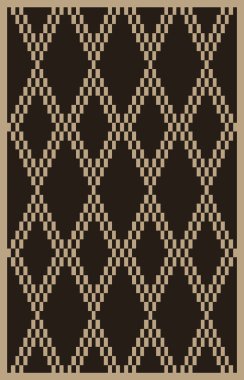 Halı banyosu ve Rug Boho tarzı, dokunmuş doku ve efektli etnik tasarım deseni.