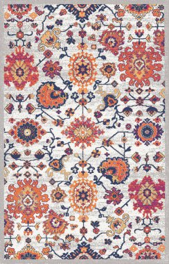 Halı banyosu ve Rug Boho tarzı, dokunmuş doku ve efektli etnik tasarım deseni.