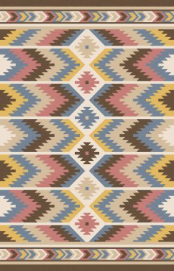 Halı banyosu ve Rug Boho tarzı, dokunmuş doku ve efektli etnik tasarım deseni.