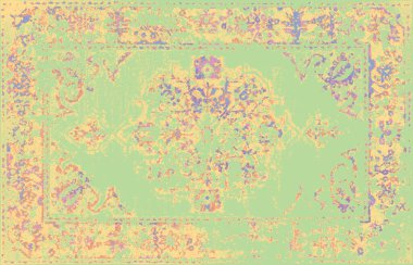 Halı banyosu ve Rug Boho tarzı, dokunmuş doku ve efektli etnik tasarım deseni.