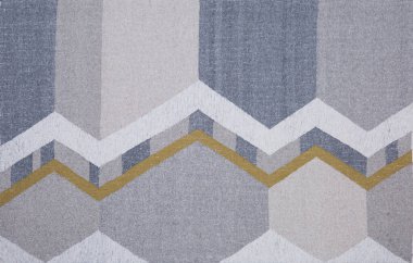 Halı banyosu ve Rug Boho tarzı, dokunmuş doku ve efektli etnik tasarım deseni.