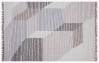 Halı banyosu ve Rug Boho tarzı, dokunmuş doku ve efektli etnik tasarım deseni.