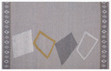 Halı banyosu ve Rug Boho tarzı, dokunmuş doku ve efektli etnik tasarım deseni.