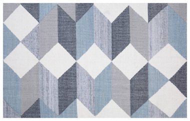 Halı banyosu ve Rug Boho tarzı, dokunmuş doku ve efektli etnik tasarım deseni.