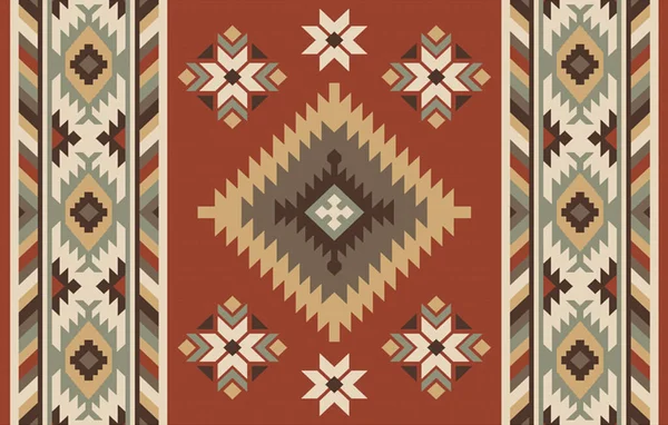 Carpet Bathmat Rug Boho Style Ethnic Design Pattern Distressed Woven — Stock Photo, Image