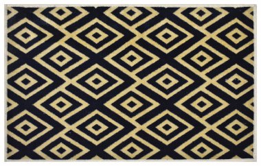 Halı banyosu ve Rug Boho tarzı, dokunmuş doku ve efektli etnik tasarım deseni.