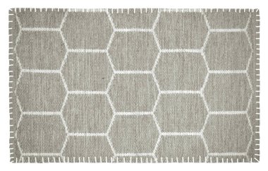 Halı banyosu ve Rug Boho tarzı, dokunmuş doku ve efektli etnik tasarım deseni.