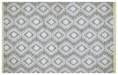 Halı banyosu ve Rug Boho tarzı, dokunmuş doku ve efektli etnik tasarım deseni.