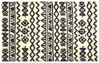 Halı banyosu ve Rug Boho tarzı, dokunmuş doku ve efektli etnik tasarım deseni.