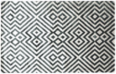 Halı banyosu ve Rug Boho tarzı, dokunmuş doku ve efektli etnik tasarım deseni.