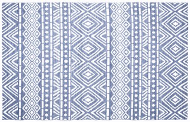 Halı banyosu ve Rug Boho tarzı, dokunmuş doku ve efektli etnik tasarım deseni.