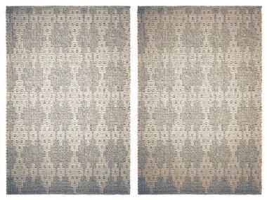 Halı banyosu ve Rug Boho tarzı, dokunmuş doku ve efektli etnik tasarım deseni.