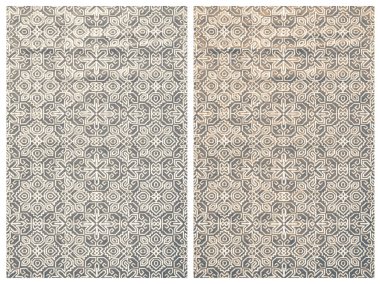 Halı banyosu ve Rug Boho tarzı, dokunmuş doku ve efektli etnik tasarım deseni.