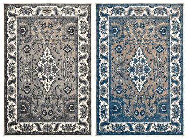 Halı banyosu ve Rug Boho tarzı, dokunmuş doku ve efektli etnik tasarım deseni.